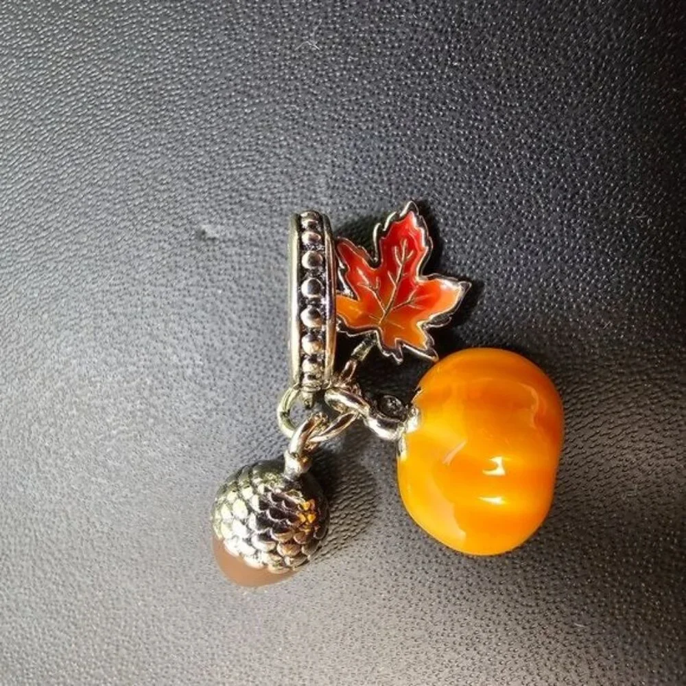 🎃 925 Silver Charm with Fall‎ Elements (NWOT)